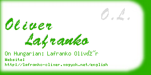 oliver lafranko business card